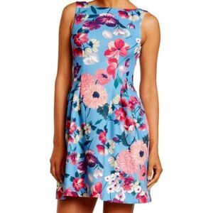 Vince Camuto Women's Floral Sleeveless Pleated Skirt Dress Wmns Size 2 pockets